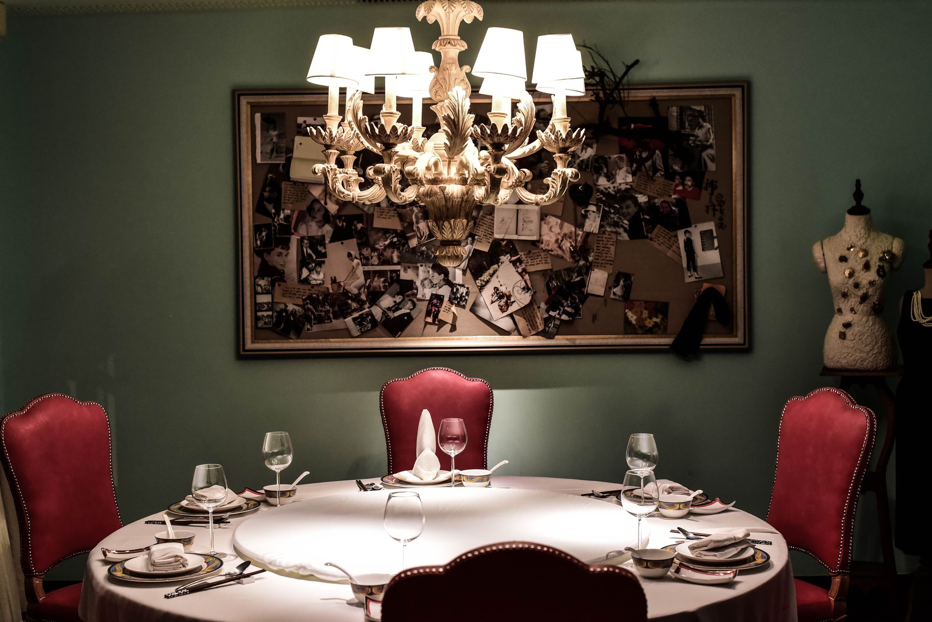 an elegant table set up