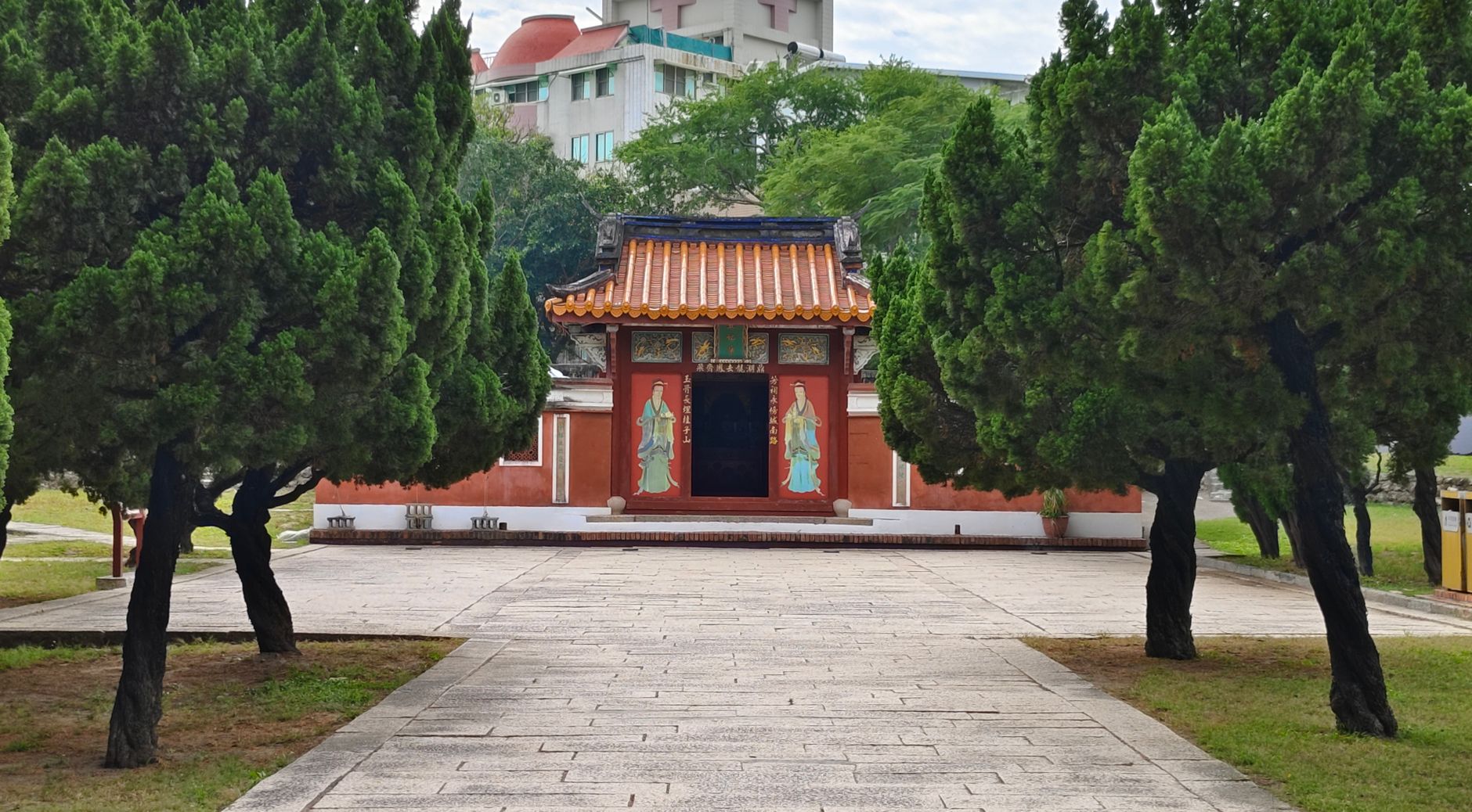 ancient temple entrance in tainan taiwan