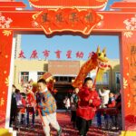 children celebrating chinese new year festival